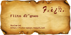 Flits Ágnes névjegykártya
